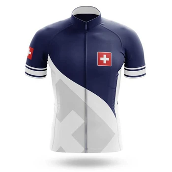 2021 moška Kolesarska Oblačila Švica Meri Ropa Ciclismo Hombre Kratek Sleeve Kolesarjenje Nastavite Mtb Kolo Uniforme Maillot Ciclismo