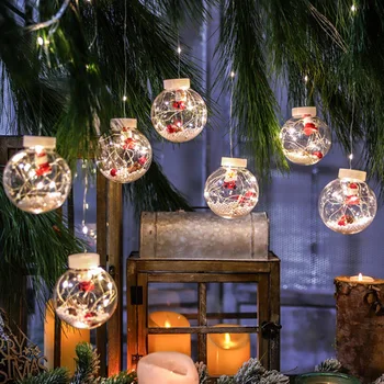 Nova LED Zavese Niz Luči Žogo Božiček Božič, Novo Leto, Božič Decortions za Dom Xmas Tree Okraski Navidad 2021