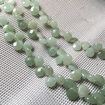 Naravni kamen Gladko Vodo spustite obliko svoboden kroglice Zeleno Aventurine Kristalno niz osnovo Za nakit, izdelava DIY zapestnico, ogrlico