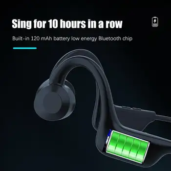 Za Xiaomi Za Huawei Za IPhone Brezžične Slušalke Kostne Prevodnosti Bluetooth Stereo Vodotesne Slušalke Avdio Za Mp3 Z Glasbo Mic