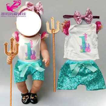 17 Palčni Baby Doll Obleko Hlače Komplet Baby Doll Obleko za 18