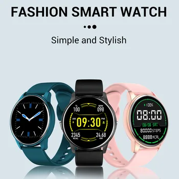 2021 Pametno Gledati za Moške, Ženske v Realnem času Vremenska Napoved Smartwatch Fitnes Tracker Srčnega utripa Ure Za Android IOS