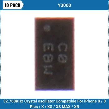 10 Pack 32.768 KHz Kristalnega oscilatorja Združljiv Za iPhone 8 / 8 Plus / X / XS / XS MAX / XR (Y3000)