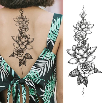 Planet Minimalističen Začasne Tetovaže Za Lady Otroci Geometrijske Body Art Roko Ponaredek Tattoo Nalepke Krog Listov Ženske Nepremočljiva Tattoo