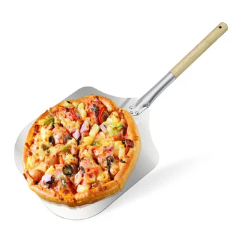 127cm Snemljiv Dolg Ročaj Pizza Lopato Veslo Aluminija Lopata za Pečica, Žar Domač Kruh, Pecivo Olupke Kuhinja Peko Orodja