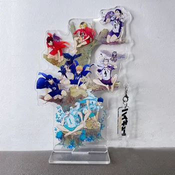 1 Kos Risanka 18 cm Japonske Anime Haikyuu Družino Številke Modelov Akril Stojalo Model figuric Desk Dekor krožnike Igrače