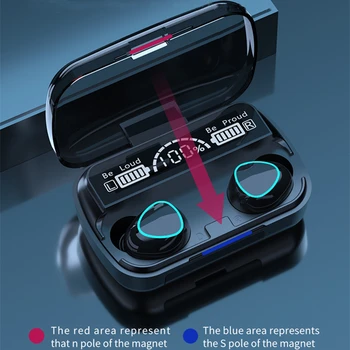 TWS Bluetooth 5.1 Slušalke 3500mAh Polnjenje Box Brezžične Slušalke 9D Stereo zmanjšanje Hrupa Vodotesne Slušalke Z Mikrofonom