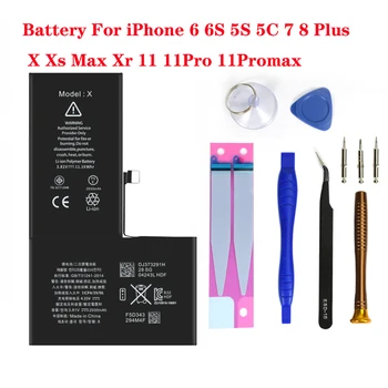 Deji Visoko Zmogljivost Baterije Za iPhone 6S 6 7 8 Plus, iPhone X SE 5S 5C 5 XR XS Max Zamenjava Bateria Za iPhone 6S iPhone 7