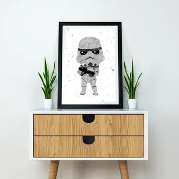 Disney Akvarel Star Wars Umetniško Platno Slikarstvo Povzetek Plakati, Tiskanje Wall Art Slike za Otroke Spalnica Doma Dekor brez okvirja