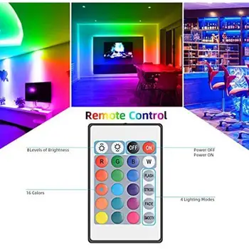 0.5/2/3/5m RGB LED Trak Svetlobe Žarnice LED Barvno Spreminjajoče se Svetlobe Z Remote Control Desk Zaslonu TV Osvetlitev Ozadja