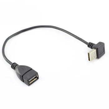 30 cm USB 2.0, Down Kota 90 Stopinj Podaljšek Moški-Ženski Adapter Kabel USB Podaljšek