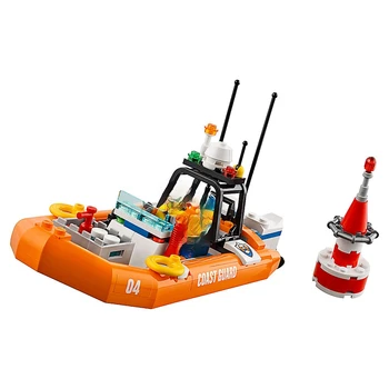 4 x 4 Odziv Enoto Mesto Coast Guard 60165 gradniki igrače za Otroški Model Opeke Otrok 375Pcs Božična Darila za rojstni dan