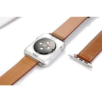 Pas za Apple gledati serije 7 6 5 4 3 sebi Pravega Usnja watchband zapestnica correa pulseira za iwatch 44 42mm 40 mm 38 mm trak