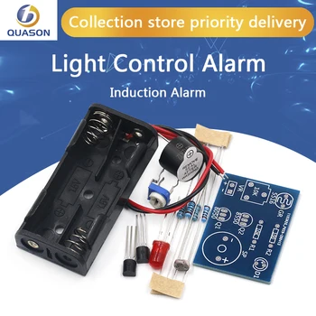Fotoobčutljivi svetlobe-nadzorovan zvočni in svetlobni alarmni komplet ročno elektrikar varjenje vaj, elektronskega DIY proizvodnja delov