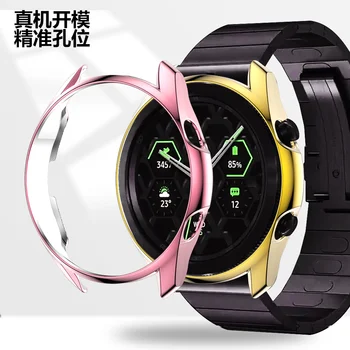 FIFATA Plating Primeru Pokrovček Za Samsung Galaxy Watch 3 41mm 45mm Odbijača PC Primerih Okvir Zaščitnik Lupini Watch3 Smart Dodatki