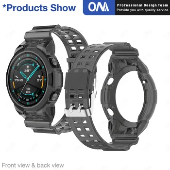 Silikonski Trak Za Huawei Watch GT2 GT 2 46MM Band Zamenjava Smartwatch Kristalno Jasno Zapestnica Trakov S pokrovom Dodatki