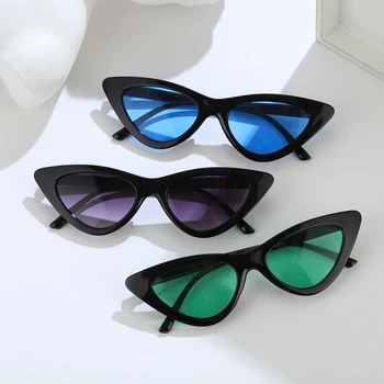 2021 Nove Seksi Mačka Oči Retro sončna Očala Majhen Trikotnik sončna Očala Ženski Odtenki Ženske Trending Ulične Očala UV400 Očala