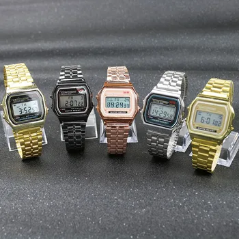 2020 Nove Digitalne Ure za Moške Luksuzni Zlato Pas Watch Poslovni Moški Večfunkcijska Ura LED Športna Watch Erkek Reloj Relogio