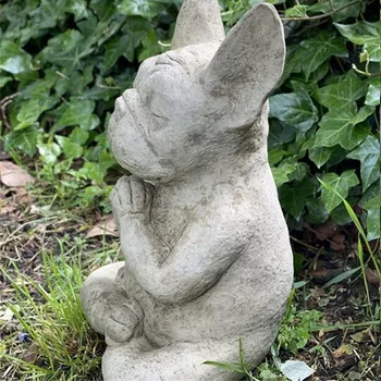 Meditacija Buldog Kip Smolo Pes Skulpture Živali Joga Kip Za Office Home Decor Vrt Dekoracijo Na Prostem Jardin Garten