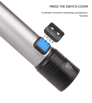 XML T6 USB Polnilna LED Svetilka za Kampiranje Svetlobe Zoomable Baklo Litijeva Baterija, Nepremočljiva, z Vgrajeno LED Žarnice 1200mah