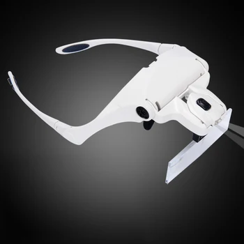1.0 X 3,5 X 2LED Glavo Svetilka, ki Osvetljuje Povečevalna očala Loupe occhiali ingrandimento žep mikroskop mikroskop lente ingran