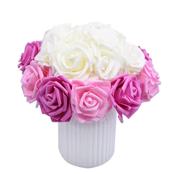 5/10pcs 8 cm Umetno PE Pene Rose Cvetje za Poroko, Nevesta Šopek Scrapbooking DIY Doma Vrt Stranka Dekoracijo Ponaredek Cvet