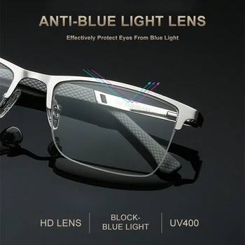 CLLOIO Postopno Nove Multifocus Obravnavi Očala Moških Poslovnih Anti Modra Svetloba Presbyopic Očala Spomladanski Tečaj Dioptrije za Očala