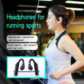 Kostno Prevodnost Slušalke Bluetooth Brezžične Nepremočljiva Udobno Nositi Odprto Uho Kavelj Lahka Teža, Ne V uho Športne Slušalke