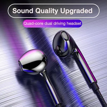 3,5 mm Žične Slušalke Z Bas Čepkov Stereo Slušalke za Glasbo, Šport Gaming Slušalke Z mikrofonom Za Xiaomi IPhone 11 Slušalke