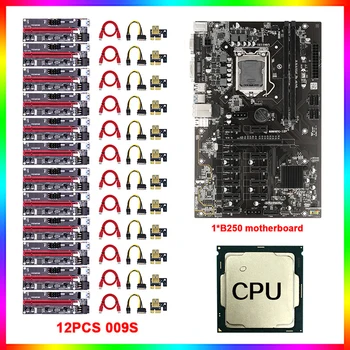 Rudarstvo matične plošče in Kombinirani Set 8 GPU s 4 GB DDR3 SSD 12 GPU Kit PCIE LGA1151 CPU VER 009S Riser Card za Bitcoin ETH Rudar PLOŠČAD
